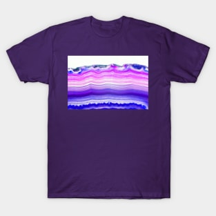 Blue agate mineral super macro T-Shirt